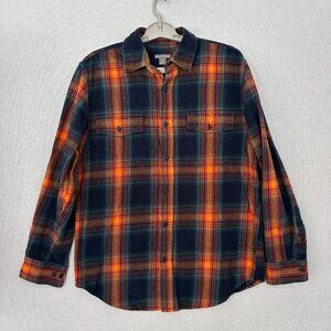 FALLS CREEK MEN'S PLAID FLANNEL SHIRT LONG SLEEVES TWO FRON POCKETS SIZE M